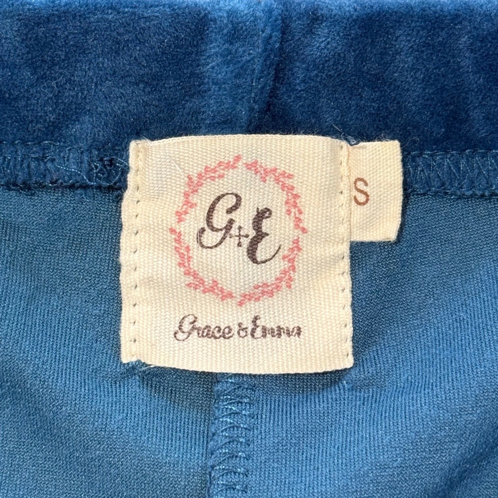 Womens Velour Bell Bottom Pants S Teal Blue Flare Tall Retro Statement 70s Boho - Picture 5 of 11